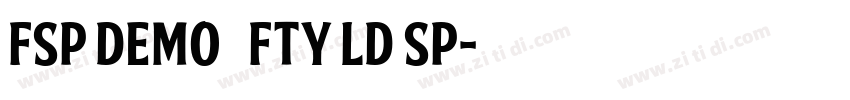 FSP DEMO   FTY LD SP字体转换